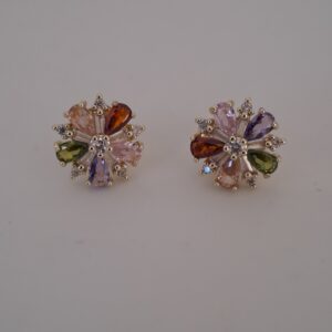 Home gold plated zircon earrings