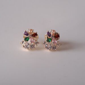 Home fashion gold plated colorful zircon earrings copy