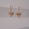 Heart-shaped Gold-Plated Earrings gold plated zircon earrings copy