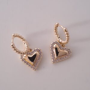 gold plated zircon earrings copy