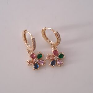gold plated zircon earrings copy