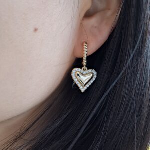 gold plated zircon earrings copy