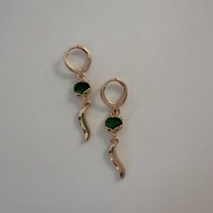 fashion gold plated colorful zircon earrings