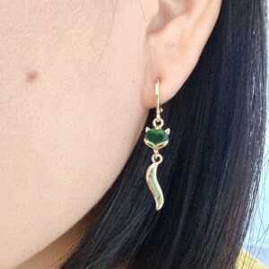 fashion gold plated colorful zircon earrings