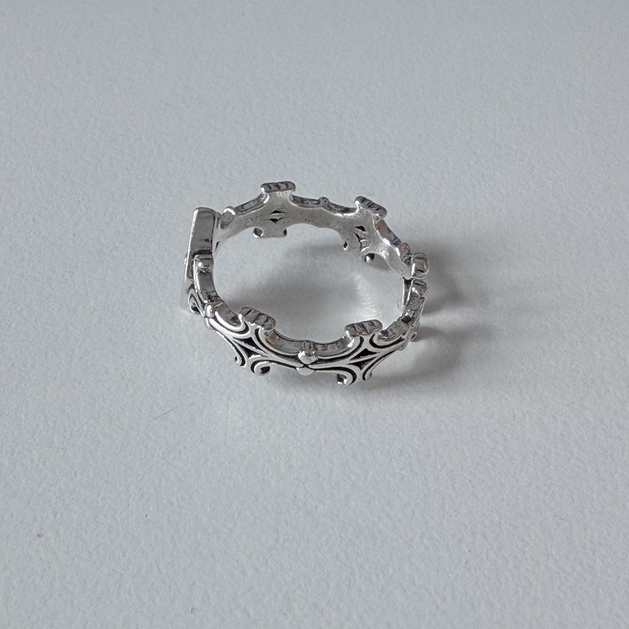 img_0631-2 vintage adjustable ring, flower design,silver plated white copper, waterproof & non fading female ring