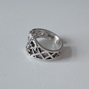 vintage open ring, star light ring, men’s ring, adjustable, waterproof, non fading