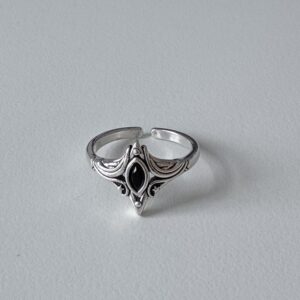 vintage adjustable ring, scorpion design,silver plated white copper, waterproof & non fading female ring