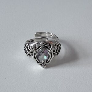 vintage open ring, star light ring, men’s ring, adjustable, waterproof, non fading