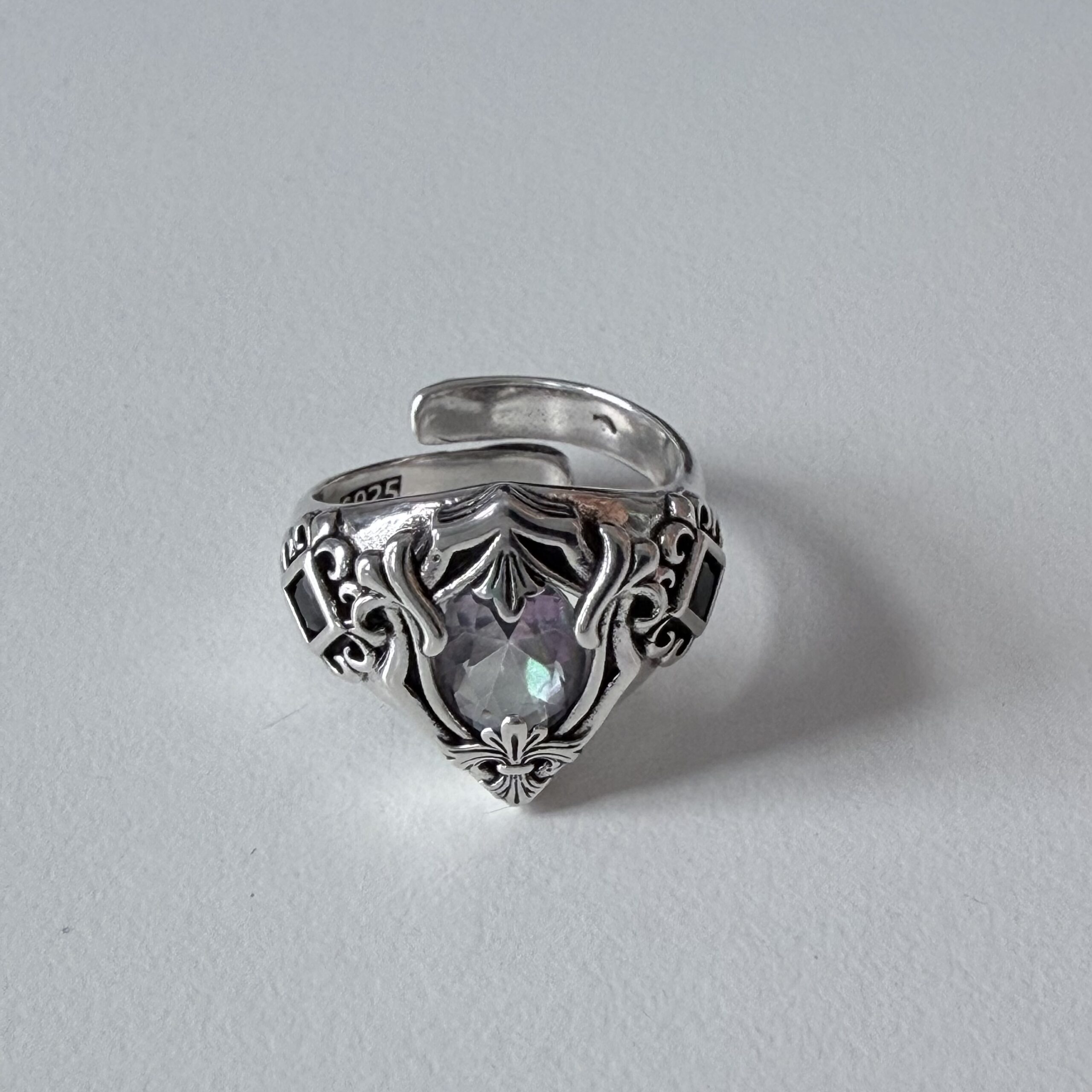 img_0662 vintage open ring, star light ring, men’s ring, adjustable, waterproof, non fading