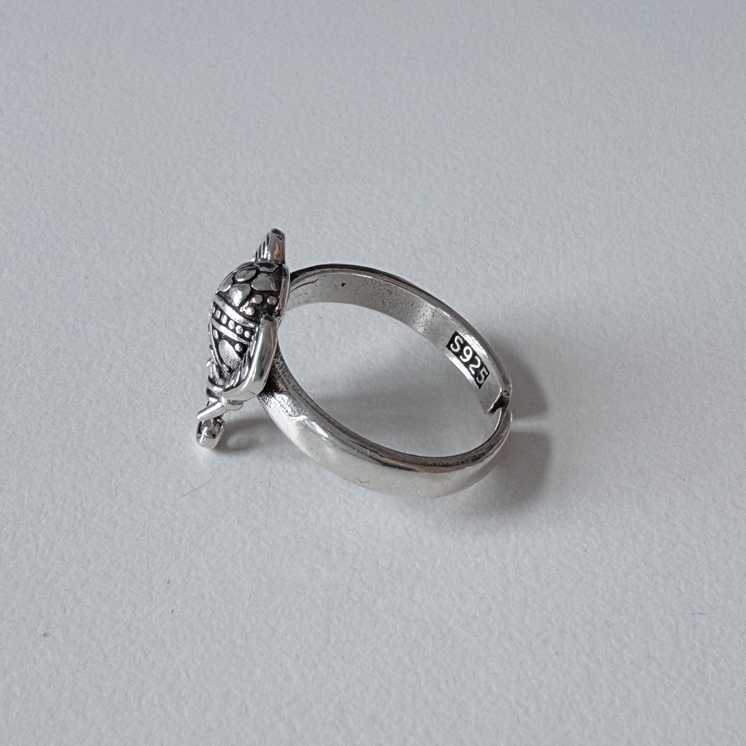 img_0669 vintage adjustable ring, flower design,silver plated white copper, waterproof & non fading female ring