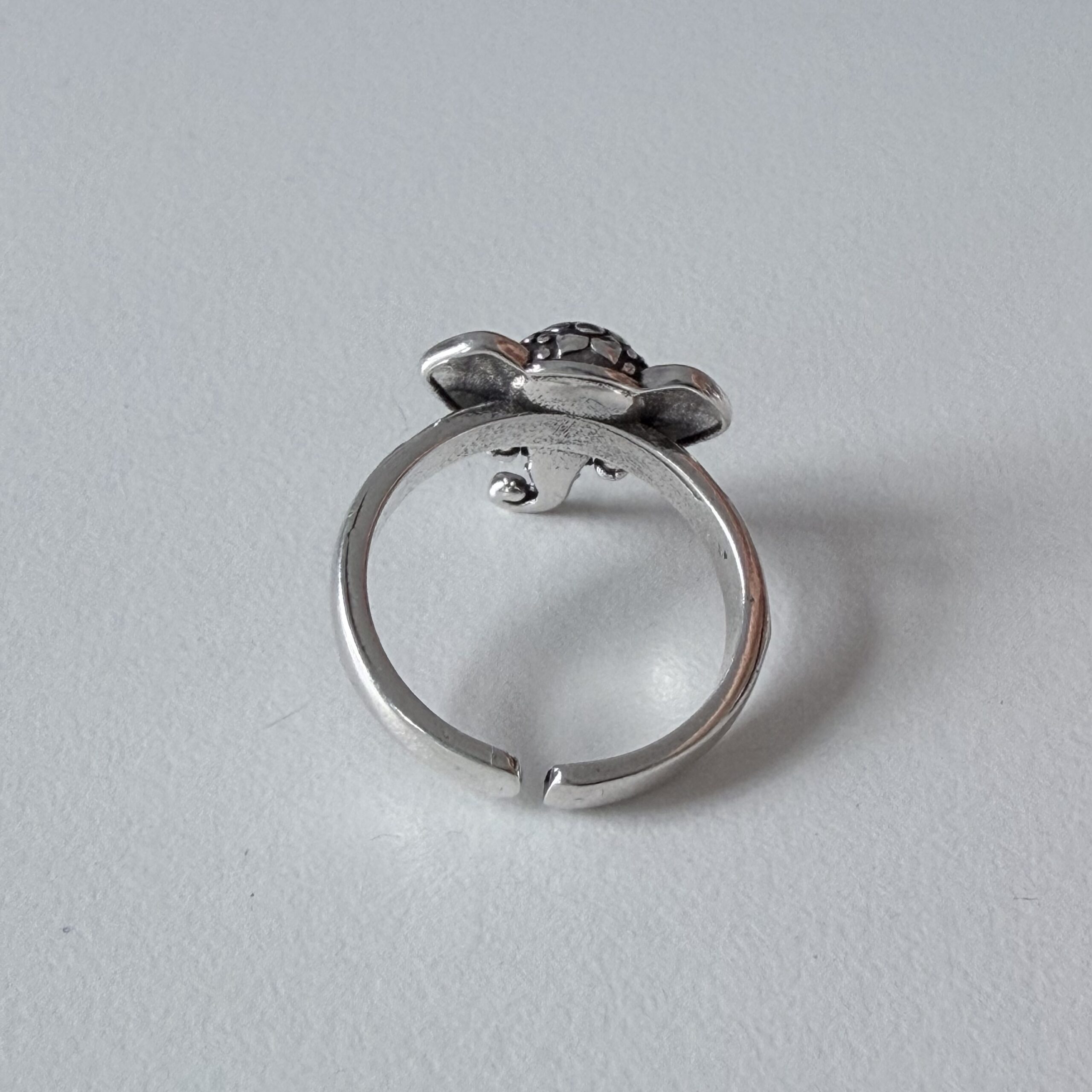 img_0670 vintage adjustable ring, flower design,silver plated white copper, waterproof & non fading female ring
