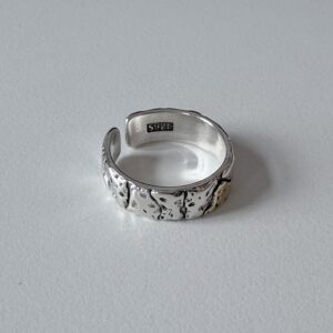 vintage open ring, star light ring, men’s ring, adjustable, waterproof, non fading