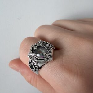 vintage open ring, star light ring, men’s ring, adjustable, waterproof, non fading