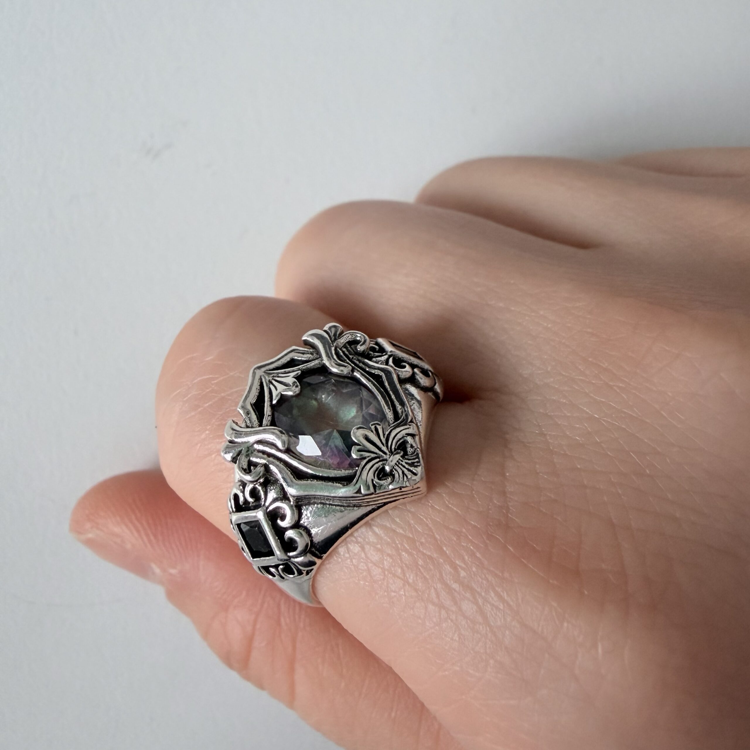 img_0680 vintage open ring, star light ring, men’s ring, adjustable, waterproof, non fading