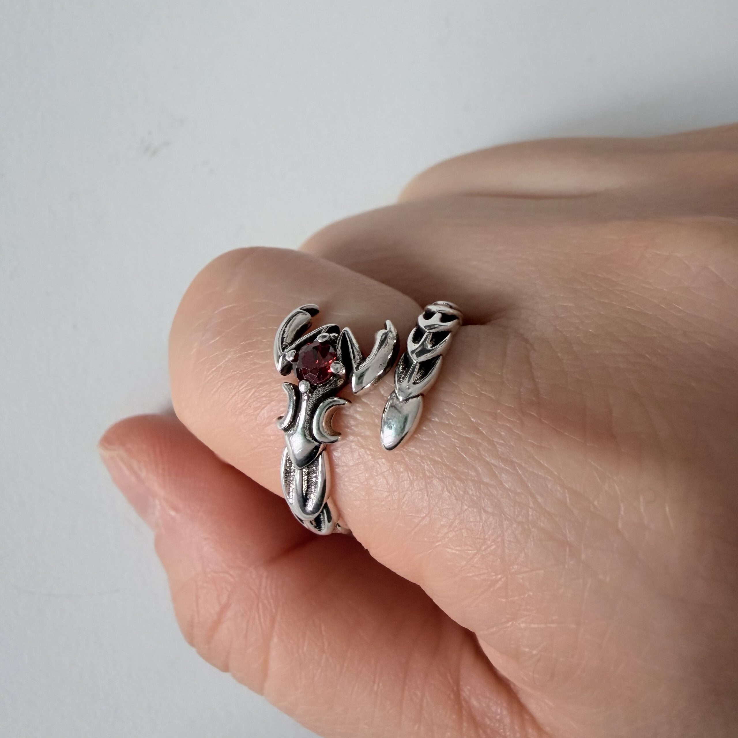 img_0684 vintage adjustable ring, unique design,silver plated white copper, waterproof & non fading female ring copy