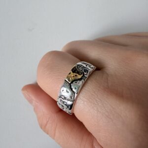 vintage open ring, star light ring, men’s ring, adjustable, waterproof, non fading