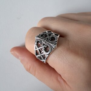 vintage open ring, star light ring, men’s ring, adjustable, waterproof, non fading