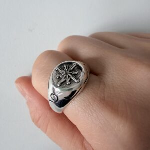 vintage open ring, star light ring, men’s ring, adjustable, waterproof, non fading